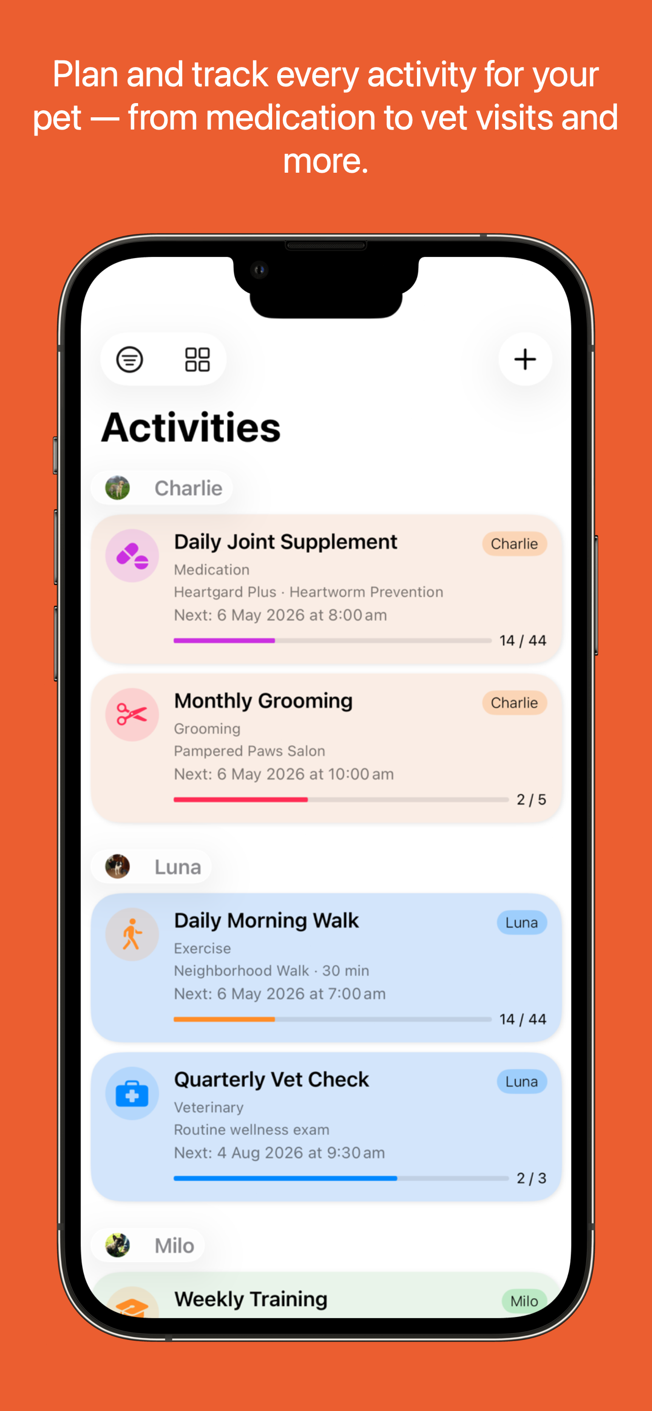 Activities Tab Screen